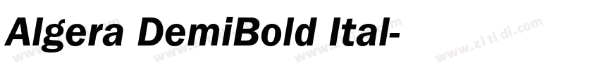 Algera DemiBold Ital字体转换